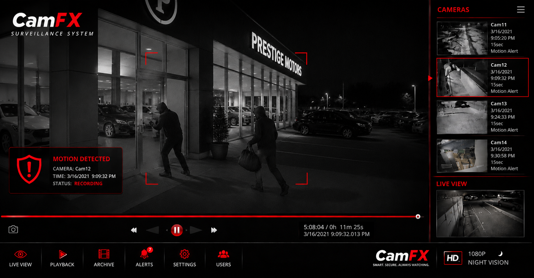 Monitoring Systems Live CamFX
